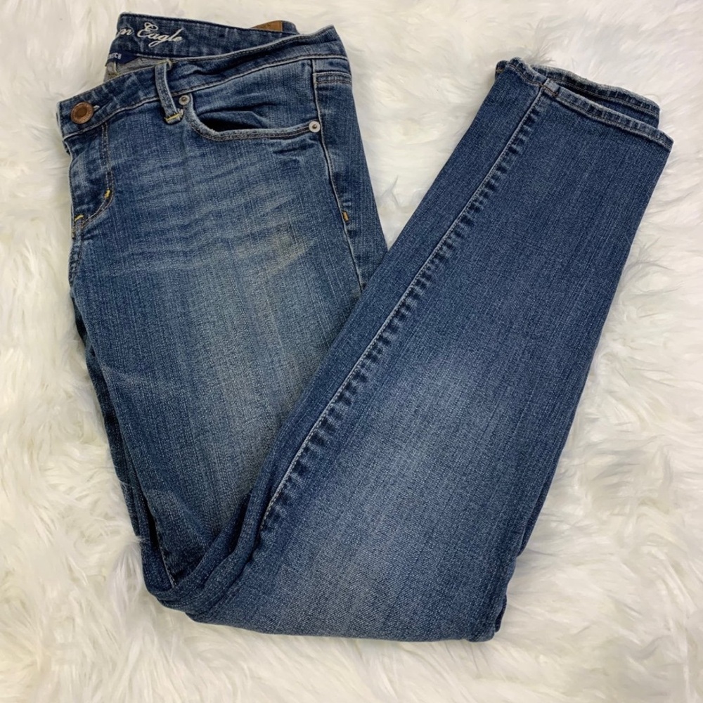 American Eagle Outfitters Women’s Skinny Jeans - Dark Blue Wash